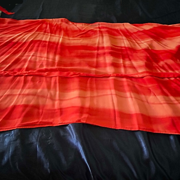 PONCHO, CHIFFON, CORAL, SIZE PLUS, WITH BELT, MADE IN CANADA!, PULL OVER, MR MAX - Picture 14 of 16